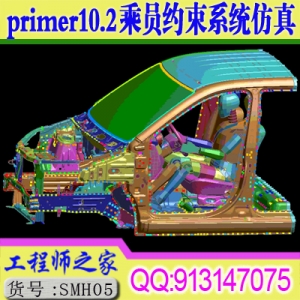 oasys primer10.2+Hypermesh13.0乘员约束系统仿真建模及后处理培训视频教程